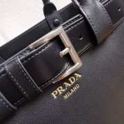 Uubags Prada Buckle small leather handbag with belt in black 32x23x11cm - 2