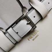 Uubags Prada Buckle small leather handbag with belt in white 32x23x11cm - 3