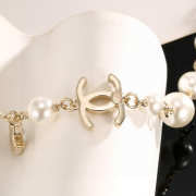 Uubags Chanel Gold-Tone Metal & Glass Pearls Charm Bracelet - 4