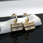 Uubags Chanel Gold-Tone Metal & Pearlized Resin Bag Charm Earrings - 3