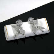 Uubags Chanel Silver-Tone Metal Bird & Star CC Dangling Earrings with Crystals and Pearls - 3