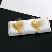 Uubags Dior Gold-Tone Metal Butterfly D Charm Earrings - 6