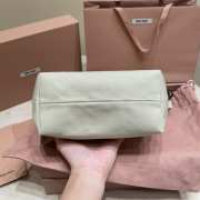 Uubags Miu Miu Gabardine Mini Bag In White 18.5x15x10cm - 2