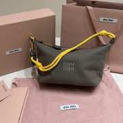 Uubags Miu Miu Gabardine Mini Bag In Grey 18.5x15x10cm - 5
