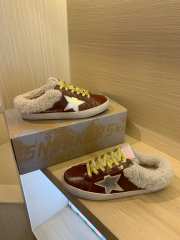 Uubags Golden Goose Ball Star Sabots in dark brown nappa with platinum star and shearling lining - 2