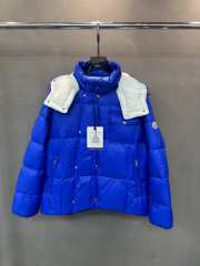 Uubags Moncler Blue Serfanto Short Hooded Down Jacket  - 1