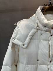 Uubags Moncler White Serfanto Short Hooded Down Jacket - 4