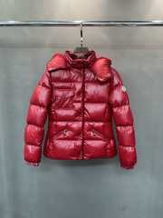 Uubags Moncler Women's Glareins Short Hooded Down Jacket In Red - 1