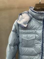 Uubags Moncler Women's Glareins Short Hooded Down Jacket In Light Blue - 6