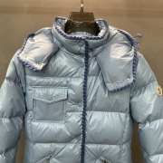 Uubags Moncler Women's Glareins Short Hooded Down Jacket In Light Blue - 4