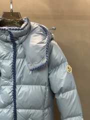 Uubags Moncler Women's Glareins Short Hooded Down Jacket In Light Blue - 3