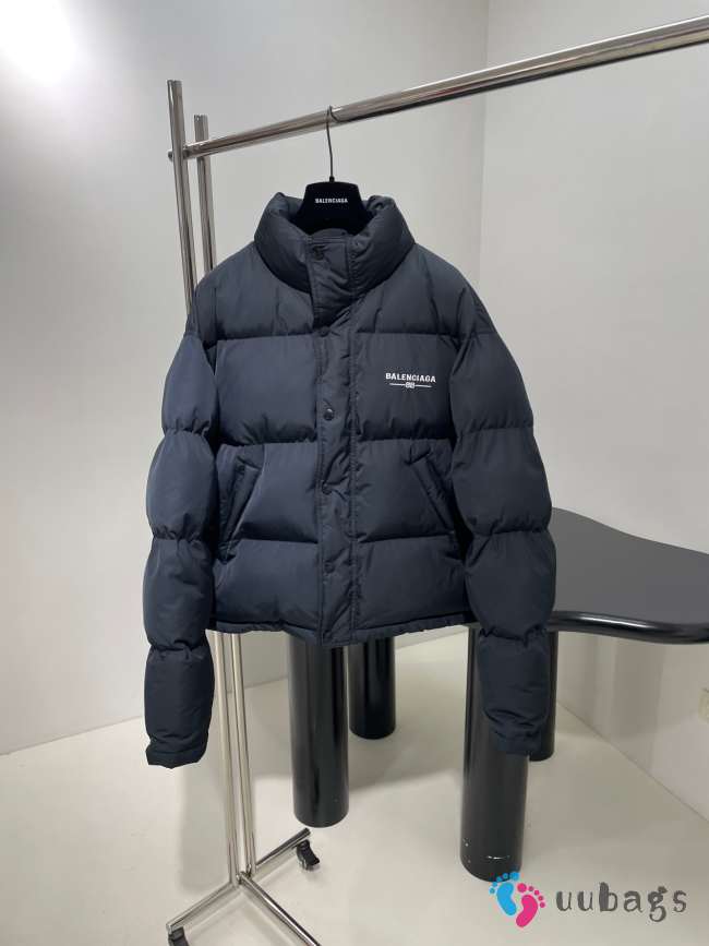 Uubags Balenciaga BB Corp Logo Puffer Jacket In Black  - 1