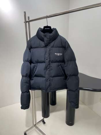 Uubags Balenciaga BB Corp Logo Puffer Jacket In Black 