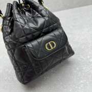 Uubags Dior Caro Nano Bucket Bag Black Macrocannage Lambskin 14x15x7cm - 4