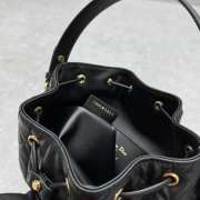 Uubags Dior Caro Nano Bucket Bag Black Macrocannage Lambskin 14x15x7cm - 3