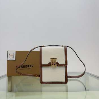 Uubags Burberry Mini TB Bag in Canvas and Leather 13.5x4.5x19cm