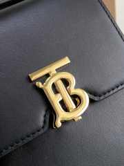 Uubags Burberry Mini TB Bag in Black Smooth Leather 13.5x4.5x19cm - 4