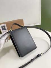 Uubags Burberry Mini TB Bag in Black Smooth Leather 13.5x4.5x19cm - 2