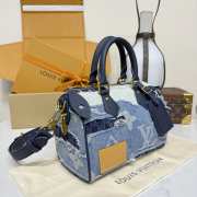 Uubags Louis Vuitton M15276 Speedy Bandouliere Bag Denim Blue 25x15x15cm - 6