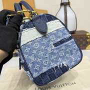 Uubags Louis Vuitton M15276 Speedy Bandouliere Bag Denim Blue 25x15x15cm - 3