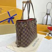 Uubags Louis Vuitton N40600 Neverfull PM Bag Brown Damier Ebene Canvas 29x21x12cm - 6