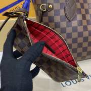 Uubags Louis Vuitton N40600 Neverfull PM Bag Brown Damier Ebene Canvas 29x21x12cm - 3