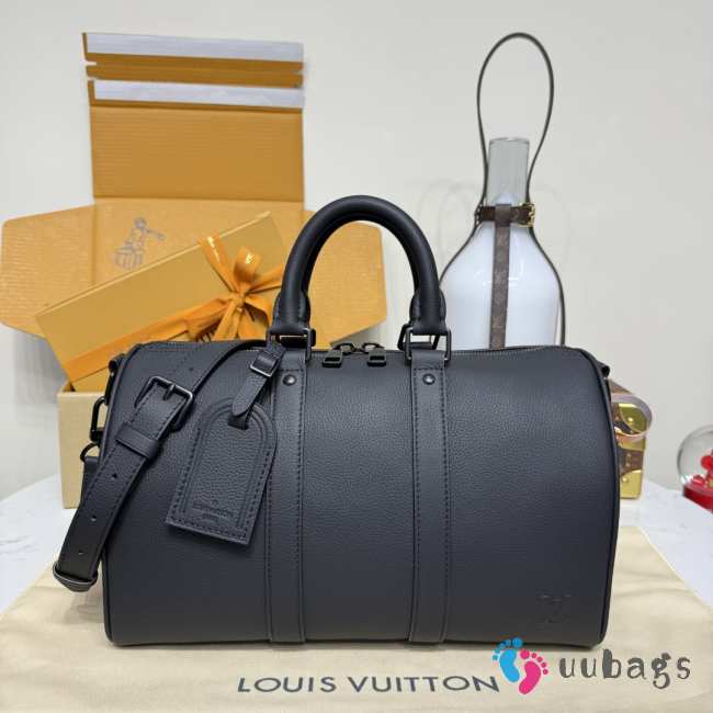 Uubags Louis Vuitton M15249 Keepall Bandoulière 35 Bag Black Aerogram 34x21x16cm - 1