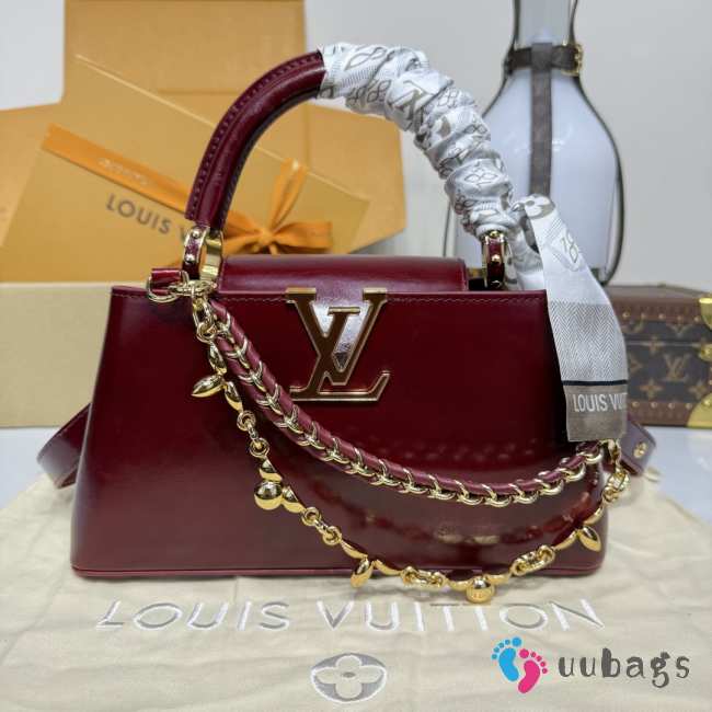 Uubags Louis Vuitton M25492 Capucines East-West BB Bag Grenadine 26.5x14x8cm - 1