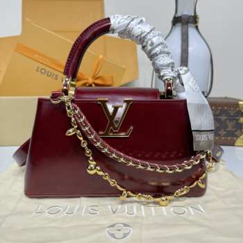 Uubags Louis Vuitton M25492 Capucines East-West BB Bag Grenadine 26.5x14x8cm