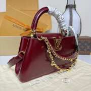 Uubags Louis Vuitton M25492 Capucines East-West BB Bag Grenadine 26.5x14x8cm - 5