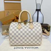 Uubags Louis Vuitton N40608 Speedy Bandoulière Bag Damier Azur Canvas 25x19x15cm - 1