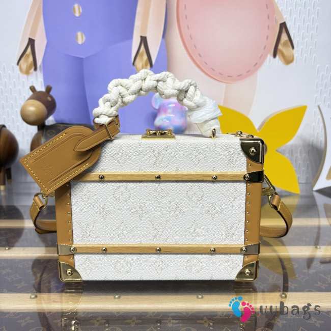 Uubags Louis Vuitton M14440 Handle Trunk Box Bag Material Monogram Heritage Canvas 24x16.5x8cm - 1