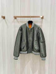 Uubags Gucci Men's GG Nylon Bomber Jacket In Green - 1