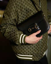 Uubags Gucci Men's GG Nylon Bomber Jacket In Green - 6