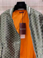 Uubags Gucci Men's GG Nylon Bomber Jacket In Green - 4