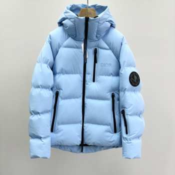 Uubags Dior x Descente x Peter Doig Puffer Jacket Light Blue