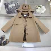 Uubags Fendi Beige Hooded Coat For Baby Girl - 5