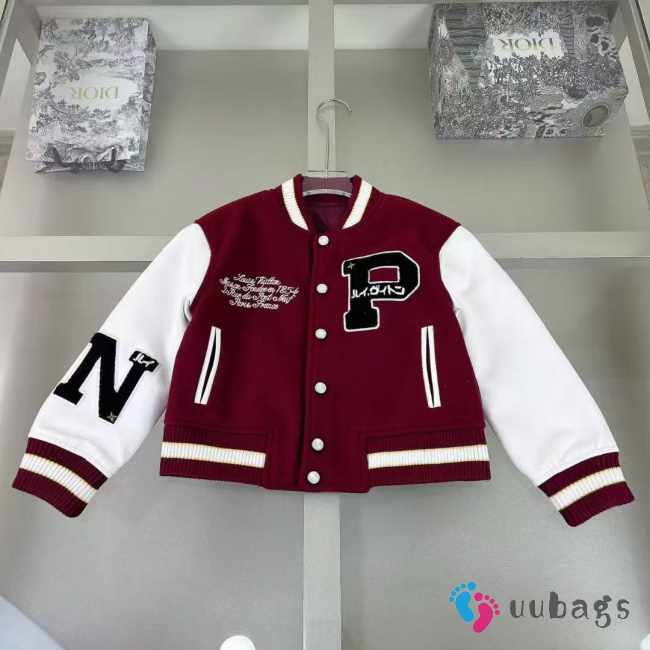 Uubags Louis Vuitton Junior EPI Leather Baseball Jacket Red - 1