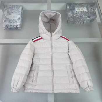 Uubags Moncler Maya White Hooded Down Jacket For Kids