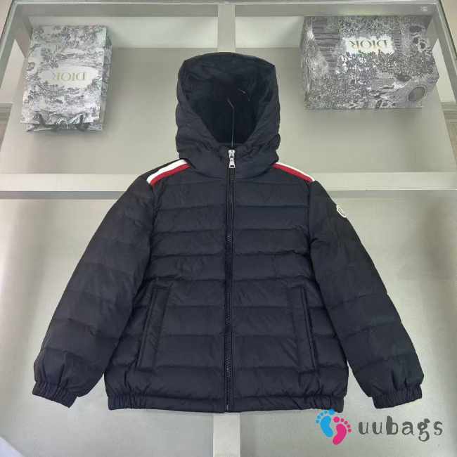 Uubags Moncler Maya Black Hooded Down Jacket For Kids - 1