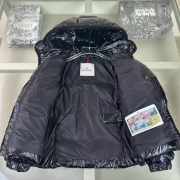 Uubags Moncler Ecrins Hooded Down Jacket In Black For Kids - 5