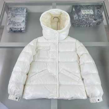 Uubags Moncler Ecrins Hooded Down Jacket In White For Kids