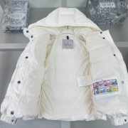 Uubags Moncler Ecrins Hooded Down Jacket In White For Kids - 2