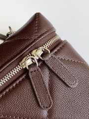 Uubags Chanel Vanity bag with strap grained calfskin & silver metal in dark brown 17x19.5x5cm - 2