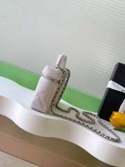 Uubags Chanel Vanity bag with strap grained calfskin & silver metal in light grey 17x19.5x5cm - 4