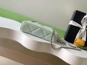 Uubags Chanel Vanity bag with strap grained calfskin & silver metal in mint green 17x19.5x5cm - 6