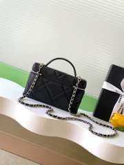 Uubags Chanel Vanity bag with strap grained calfskin & silver metal in black 17x19.5x5cm - 6
