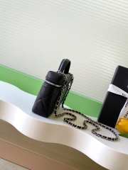 Uubags Chanel Vanity bag with strap grained calfskin & silver metal in black 17x19.5x5cm - 5