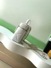 Uubags Chanel Vanity bag with strap grained calfskin & gold metal in white 17x19.5x5cm - 5