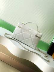 Uubags Chanel Vanity bag with strap grained calfskin & gold metal in white 17x19.5x5cm - 3